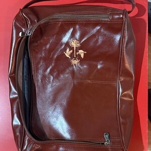 Luxurious Brown Leather Travel Bag